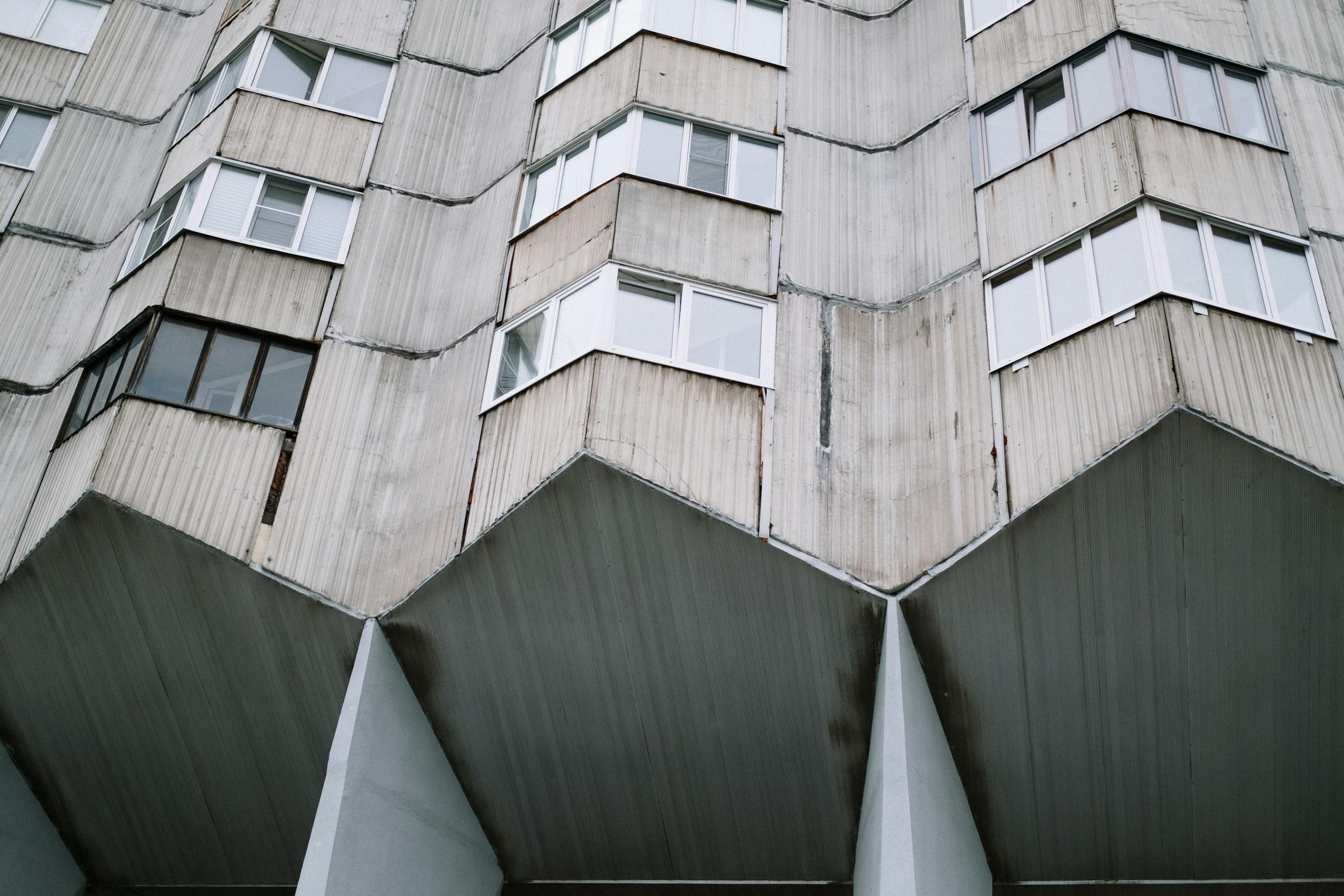 Brown and White Concrete Building